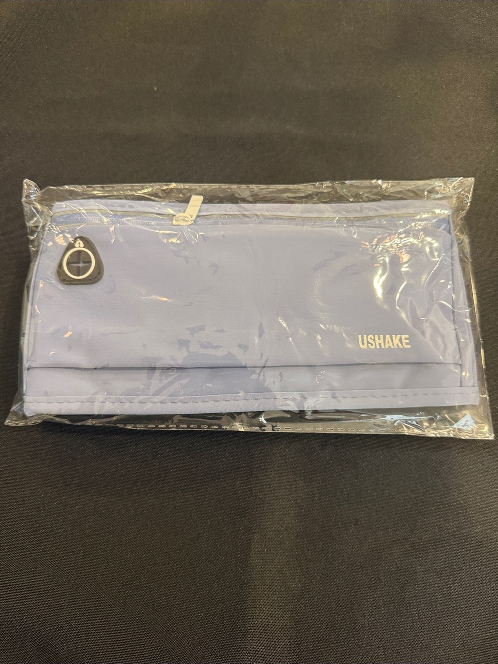 USHAKE Light Blue Running Waist Pack with Headphone Port